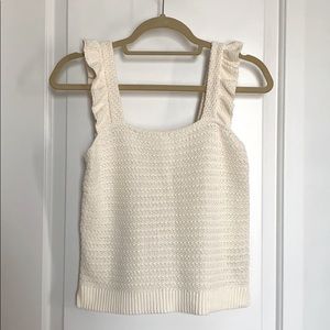 Madewell Ruffle Strap Sweater Tank